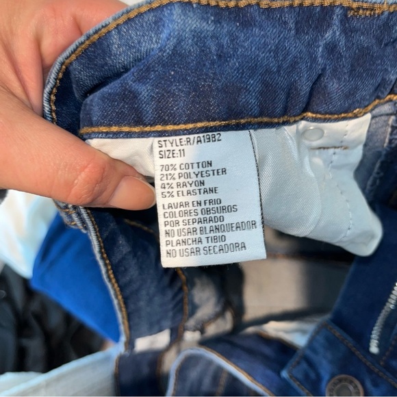 Women's Blue Flared Jeans - Picture 7 of 7